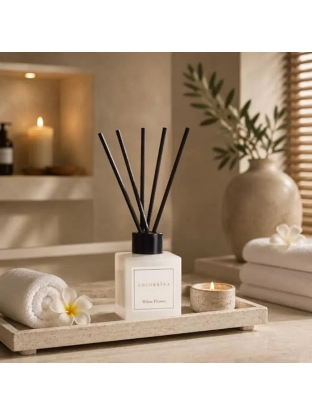 Reed Diffuser Set Trio - Mahogany Teakwood, White Flower & White Tea - Home